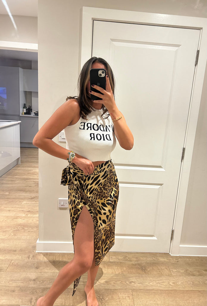 Animal print wrap skirt uk hotsell